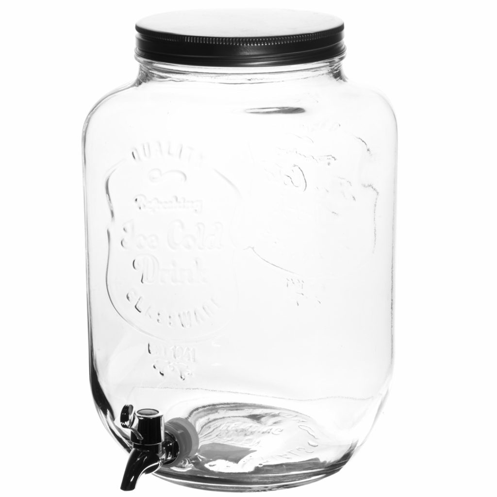 Glass krukke med kran 7,8 liter