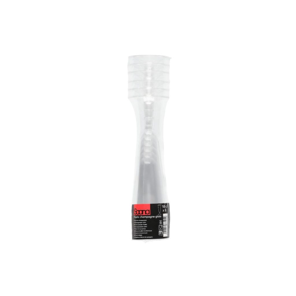 Saana champagneglass plast transparent 1