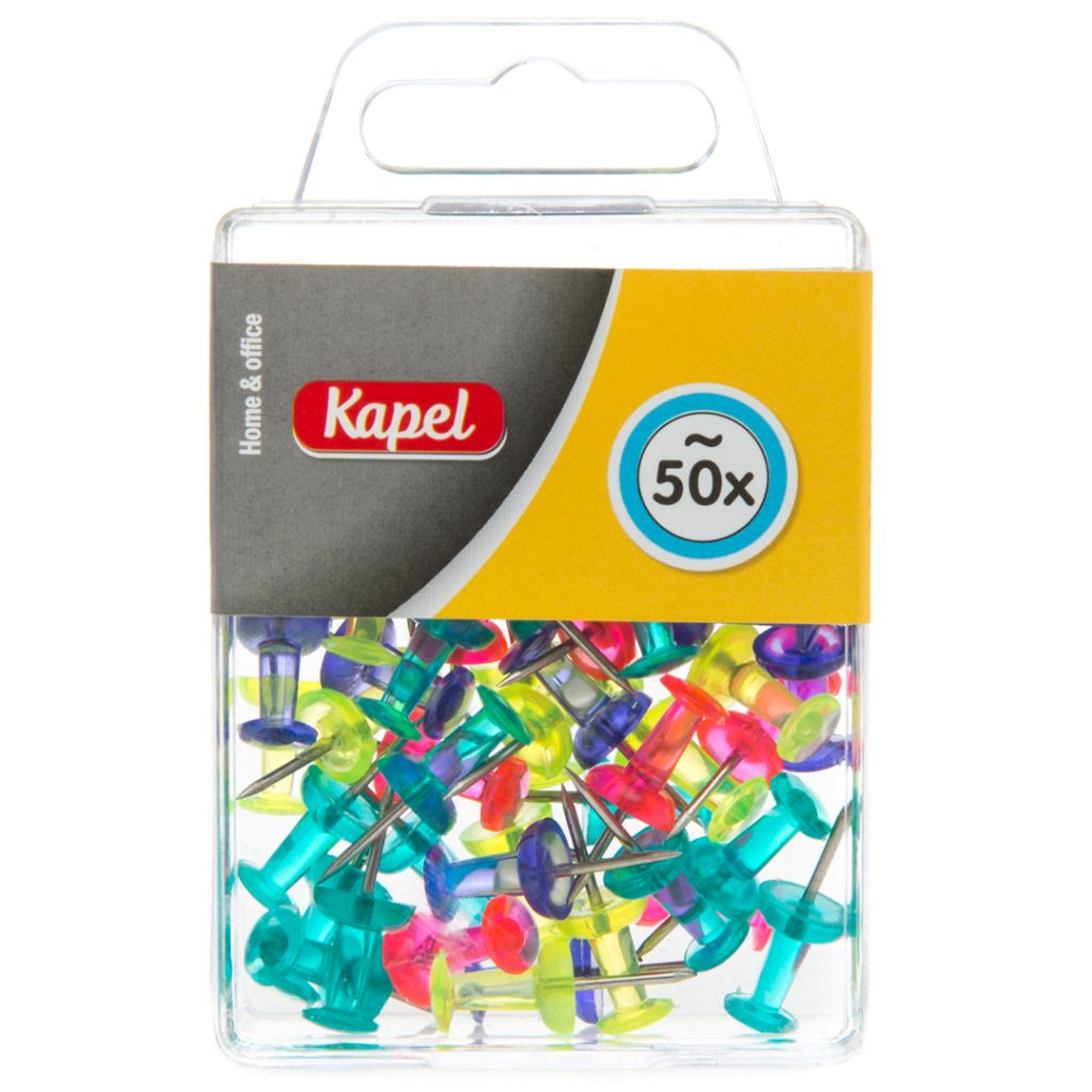 Kapel tegnestift transparent 50 stk