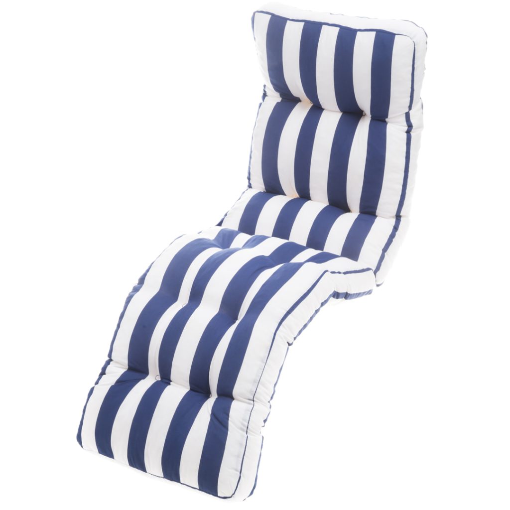 Stolpute baden hvit med blå striper