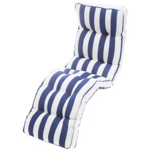 Stolpute baden hvit med blå striper