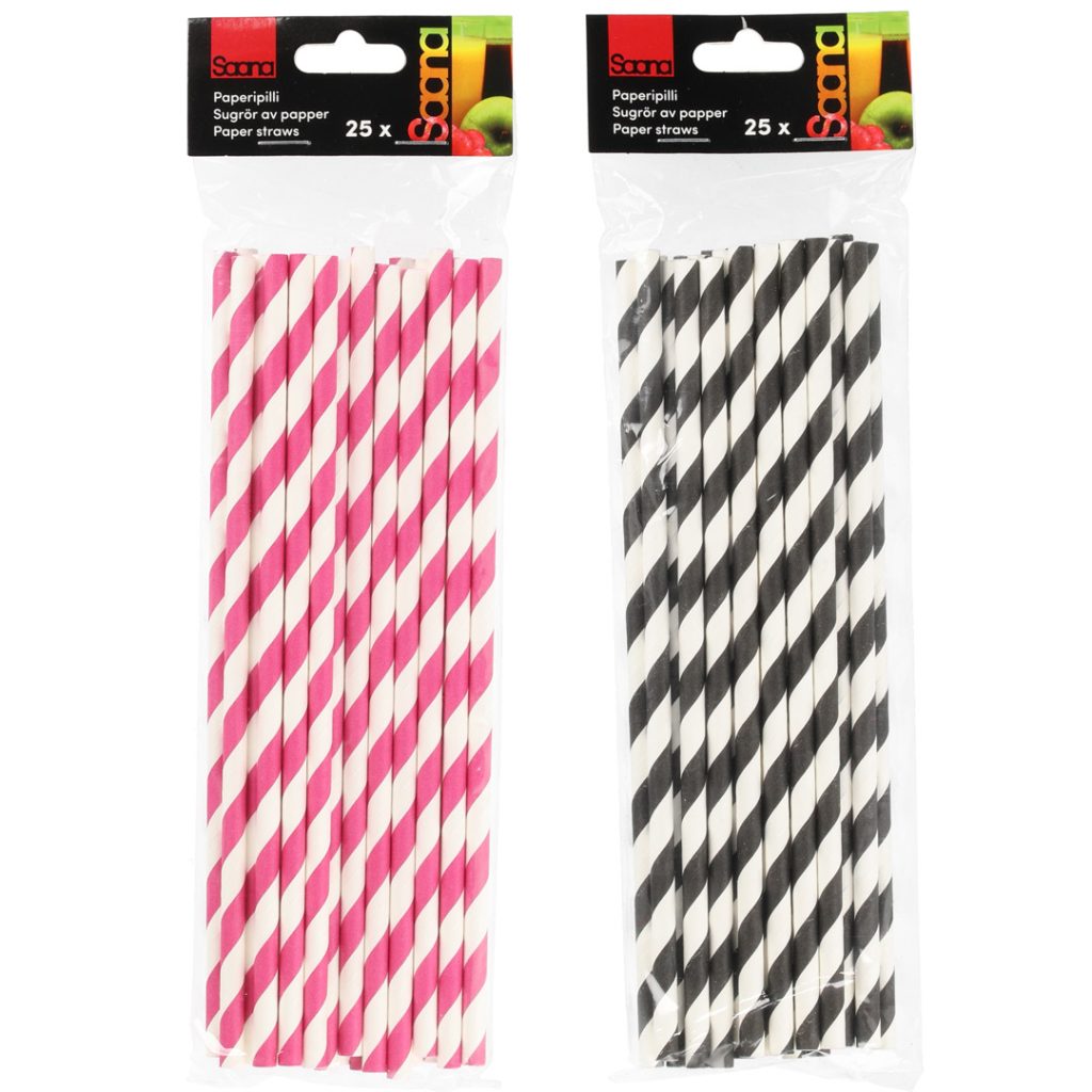 Saana papir sugerør 25pk
