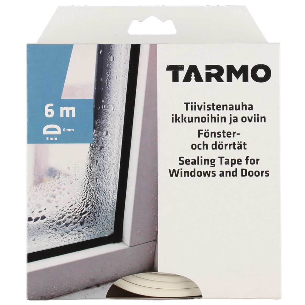 Tarmo vindu tetning d-profil hvit 6 m