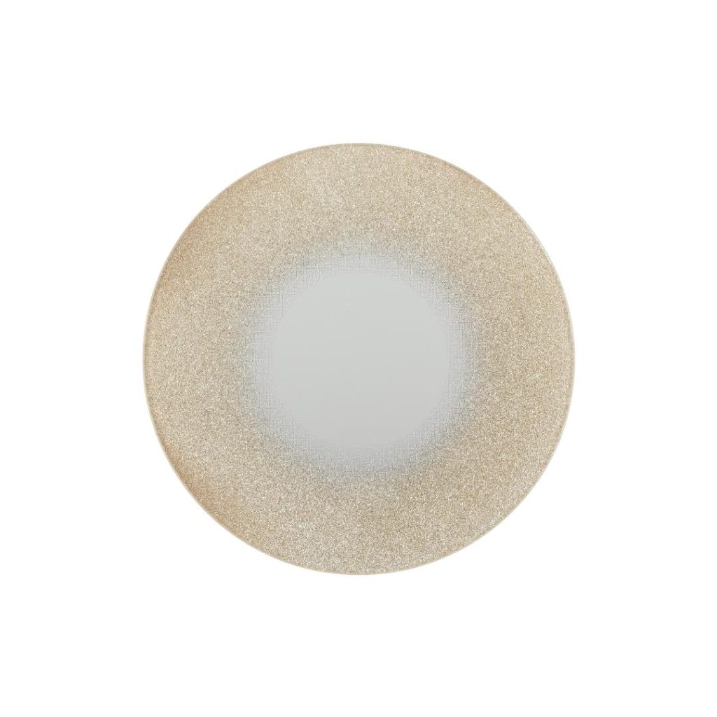 4living speil brett glitter gylden rund