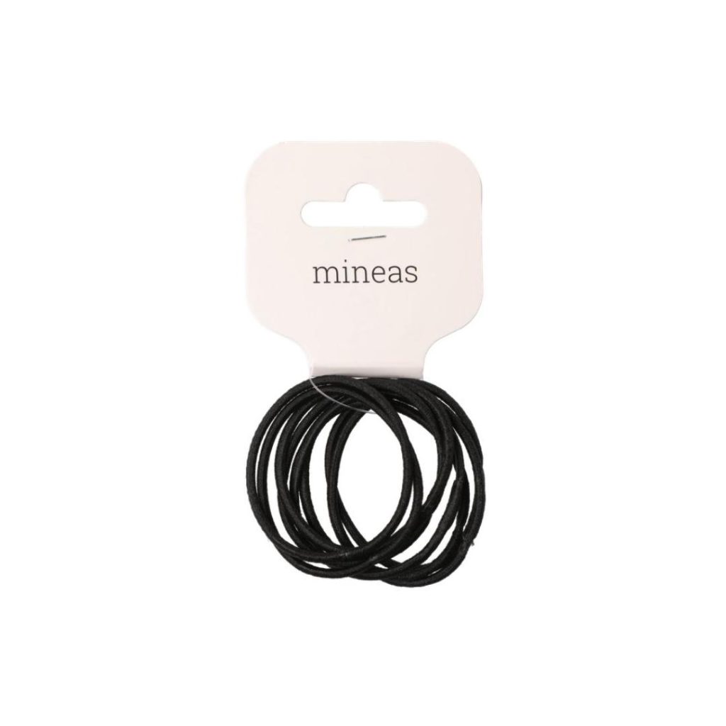 Mineas hår band basic tynn 8 stk svart