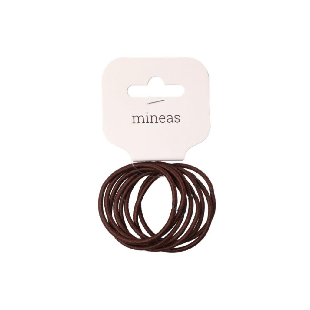 Mineas hår band basic tynn 8 stk brun