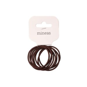 Mineas hår band basic tynn 8 stk brun