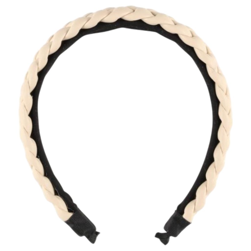 Mineas hårbånd falske skinn beige