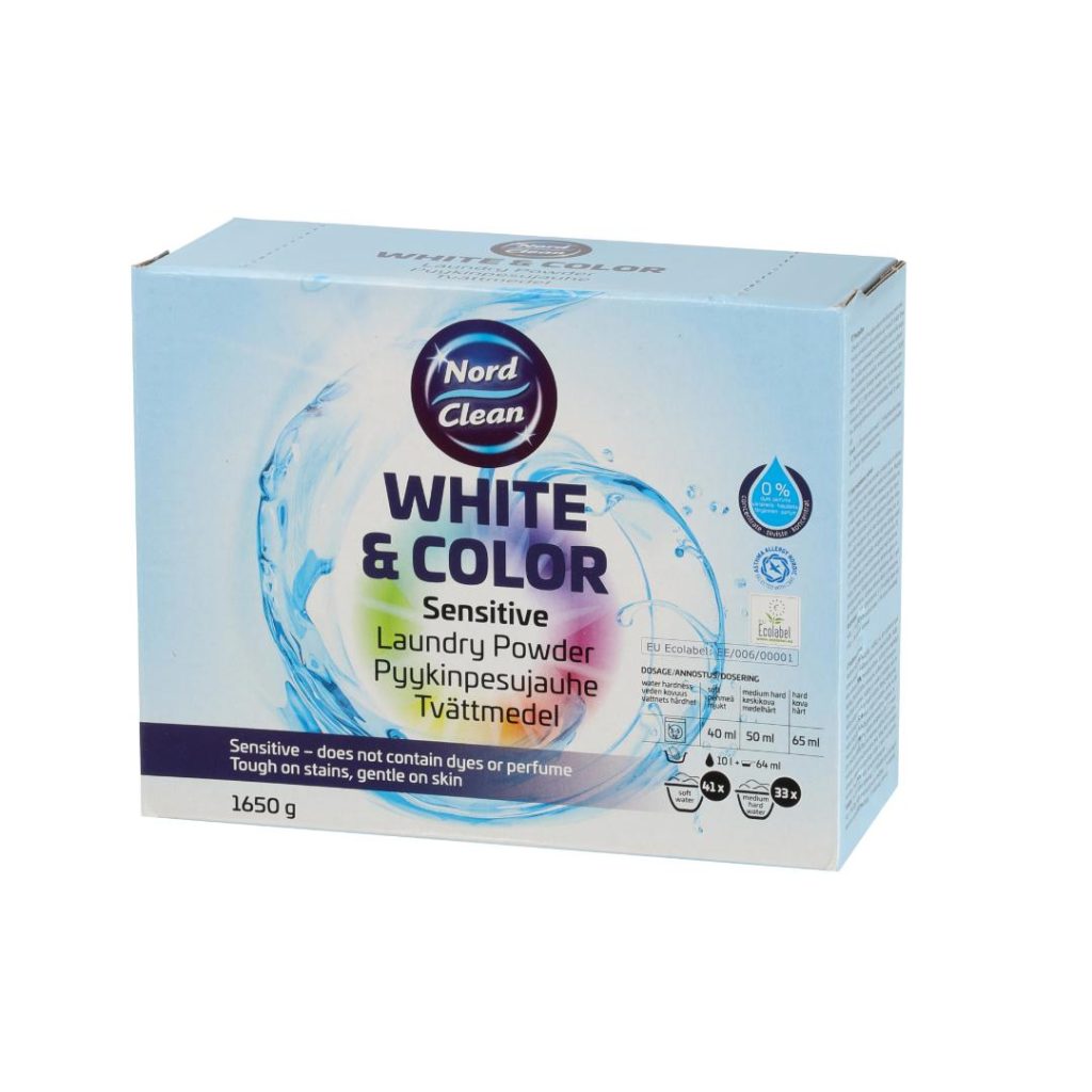 Nord clean vaskemiddel sensitiv pulver f