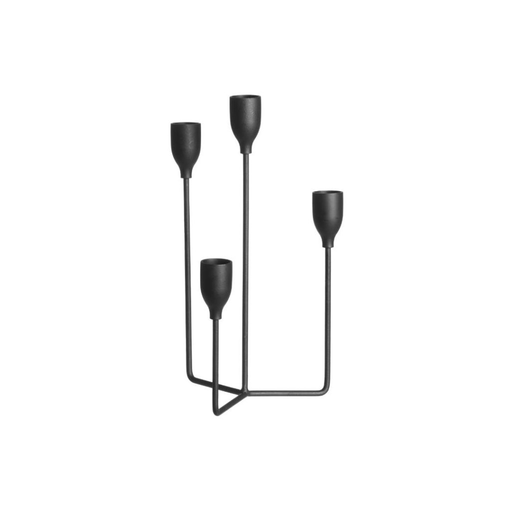 4living lysestake svart 25 cm