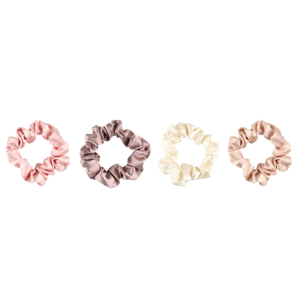 Mineas scrunchie sateng liten 4 stk fler
