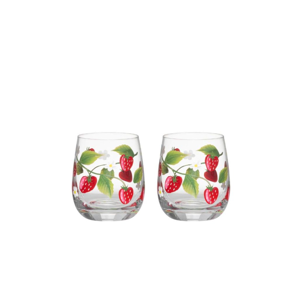 4living jordbærglass 2 stk 35 cl