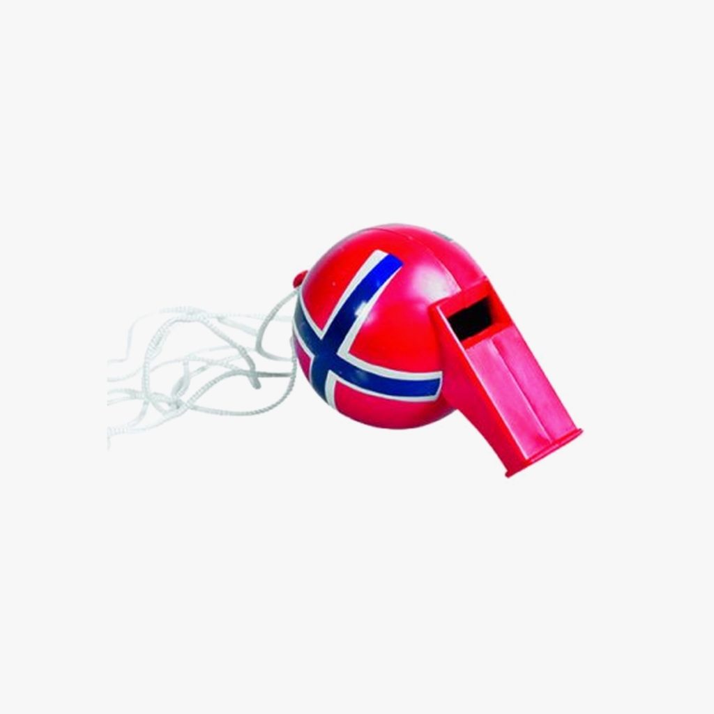 17.mai signalfløyte m/snor, rund ball m/