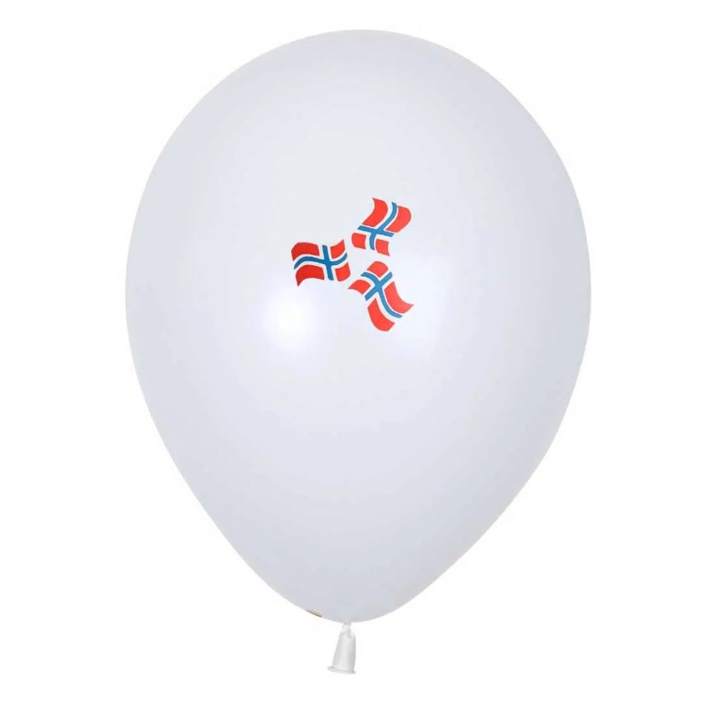17 mai ballonger 8 stk med norsk flagg.
